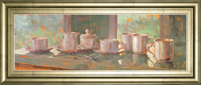 Gathering Il By Lorraine Vail - Framed Print Wall Art - Light Brown