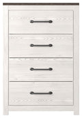 Gerridan - Four Drawer Chest - White / Gray