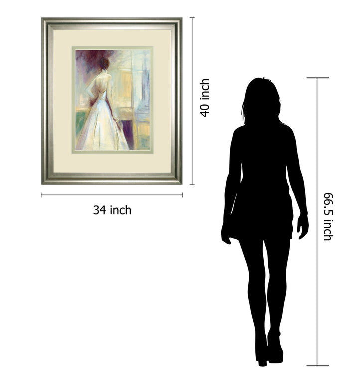 Getting Ready By Sutton - Framed Print Wall Art - Beige