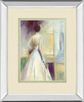 Getting Ready By Sutton - Mirror Framed Print Wall Art - Beige