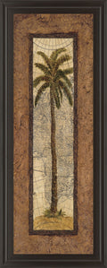 Global View II By Charlene Olson - Framed Print Wall Art - Dark Brown