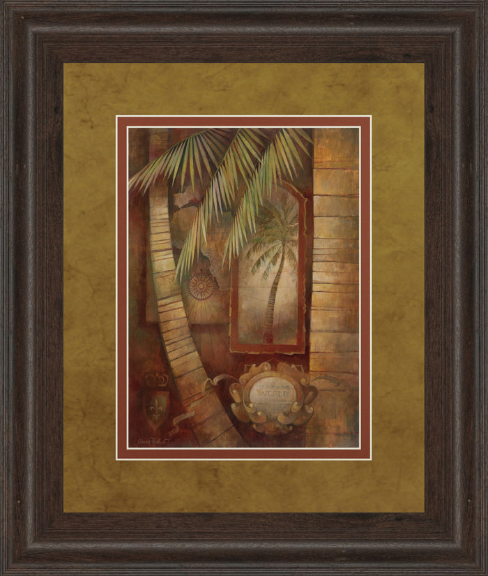 Global Winds Il By Eliane Volherbst-Lane - Framed Print Wall Art - Light Brown