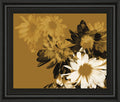 Golden Bloom Il By A. Project Framed Print Wall Art - Light Brown