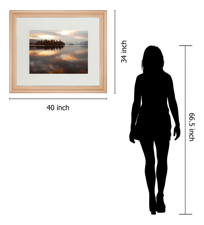 Golden Lake By Peter Adams - Wall Art - Beige