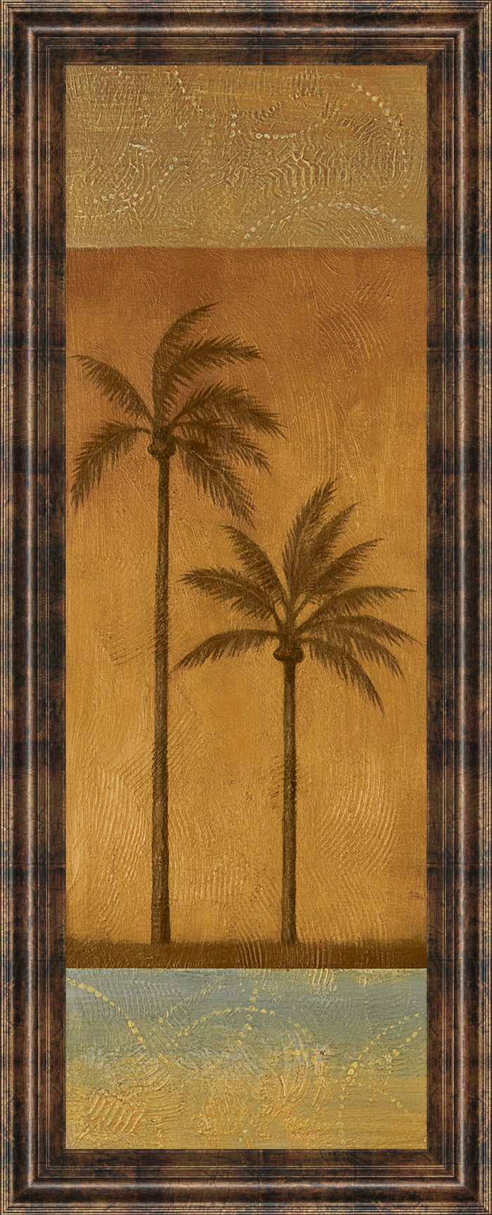 Golden Palm Il By Jordan Grey - Framed Print Wall Art - Light Brown