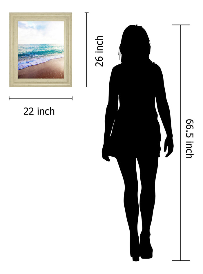 Golden Sands Il By Susan Bryant - Framed Print Wall Art - Light Blue