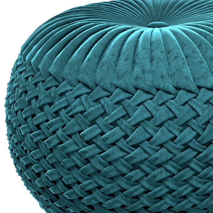 Grafton - Handcrafted Round Pouf