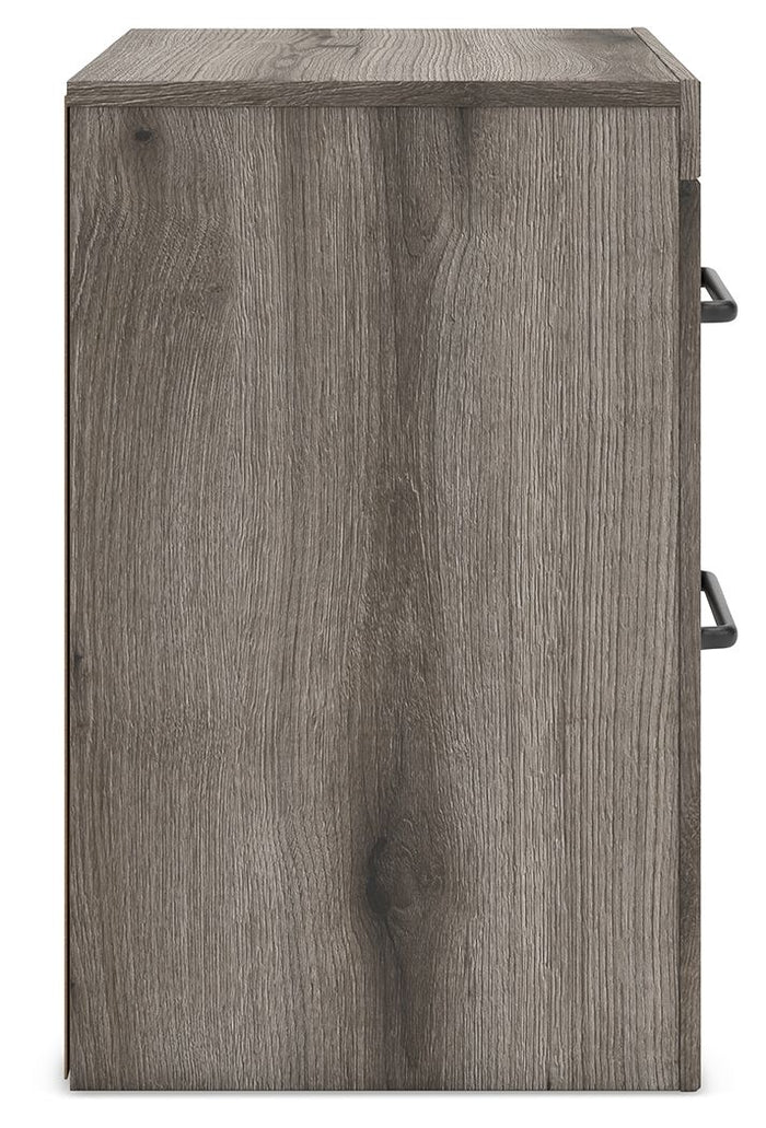 Graystorm - Two Drawer Night Stand - Brown Gray