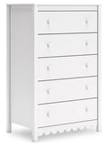 Hallityn - Five Drawer Chest - White