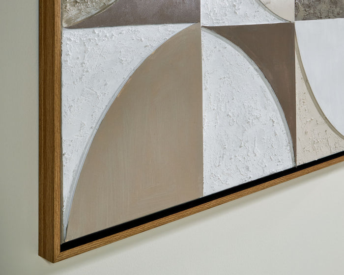 Harelman - Wall Art - Tan / Taupe / White