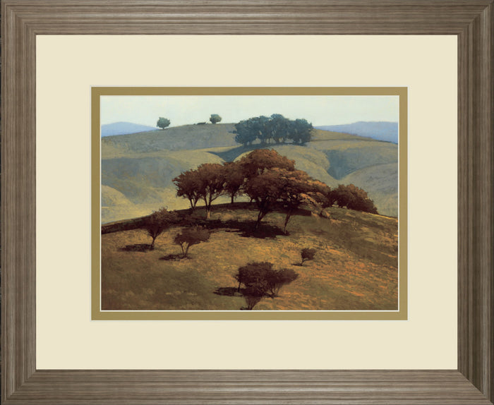 Hills Near Chico By N. Bohne - Framed Print Wall Art - Light Brown