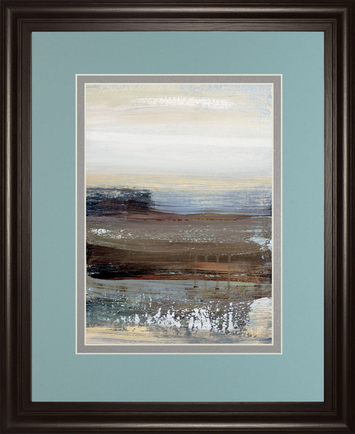Hint Of By Aerial Snow - Framed Print Wall Art - Light Blue
