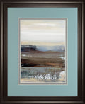 Hint Of By Aerial Snow - Framed Print Wall Art - Light Blue