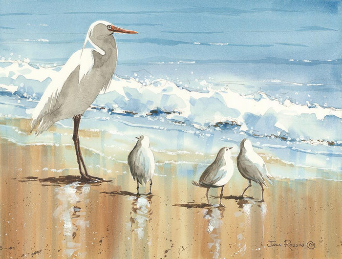 His Entourage By John Rossini - Light Blue