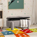 Hugo - Oval Fully Upholstered Storage Bench