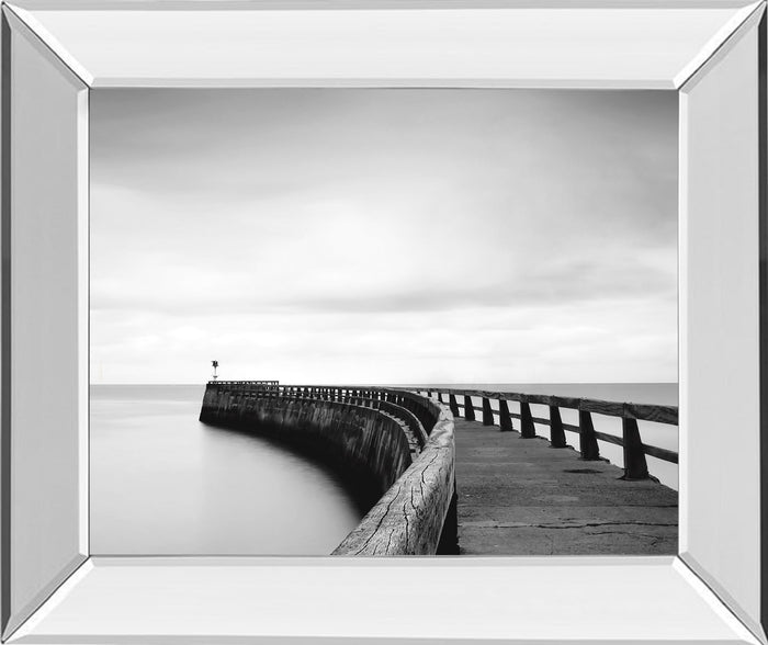 Into The Mist By Papiorek - Mirror Framed Print Wall Art - Gray