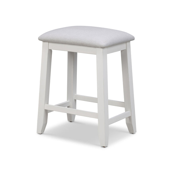 Islamorada - Backless Upholstered Stool - Blanc / Dapple Gray by Sea Winds, view 1