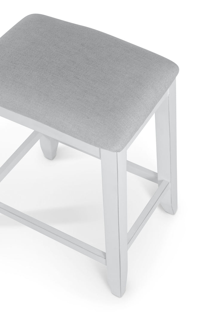 Islamorada - Backless Upholstered Stool - Blanc / Dapple Gray by Sea Winds, view 2