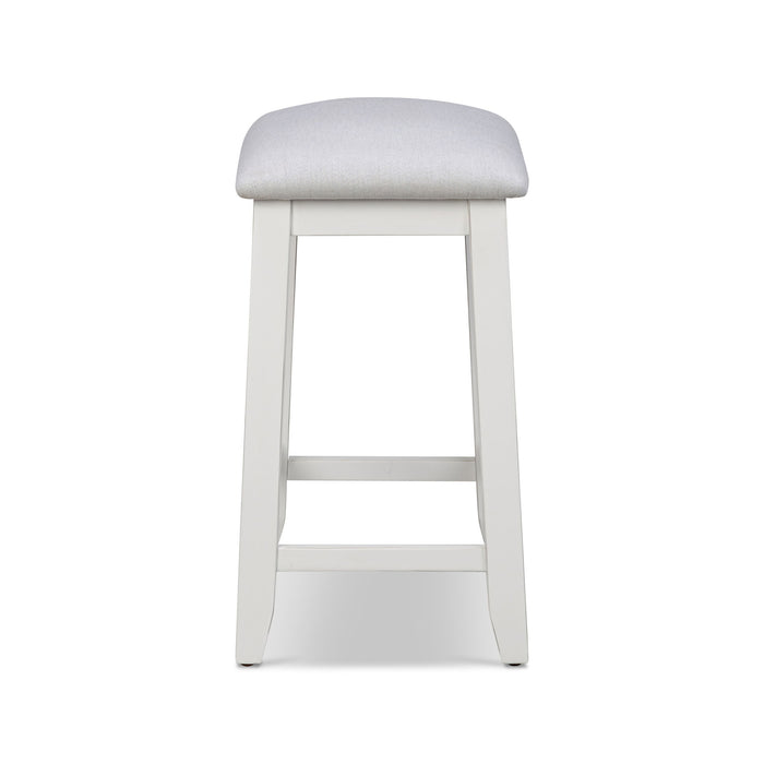 Islamorada - Backless Upholstered Stool - Blanc / Dapple Gray by Sea Winds, view 3