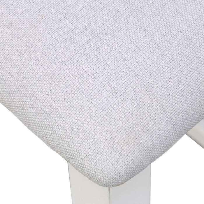 Islamorada - Backless Upholstered Stool - Blanc / Dapple Gray