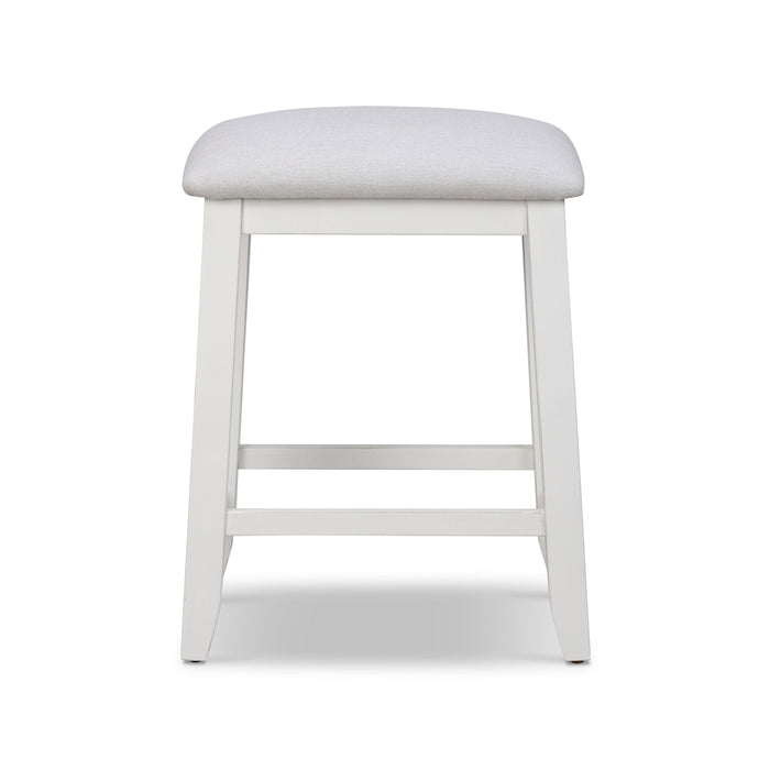 Islamorada - Backless Upholstered Stool - Blanc / Dapple Gray by Sea Winds, view 4