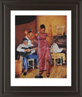 Jazz Vocals - Framed Print Wall Art - Light Brown