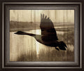 Journey By Tania Bello - Framed Goose Photo Print Wall Art - Light Brown