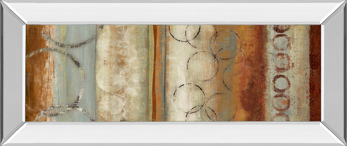 Juncture I By Tom Reeves - Mirror Framed Print Wall Art - Light Brown