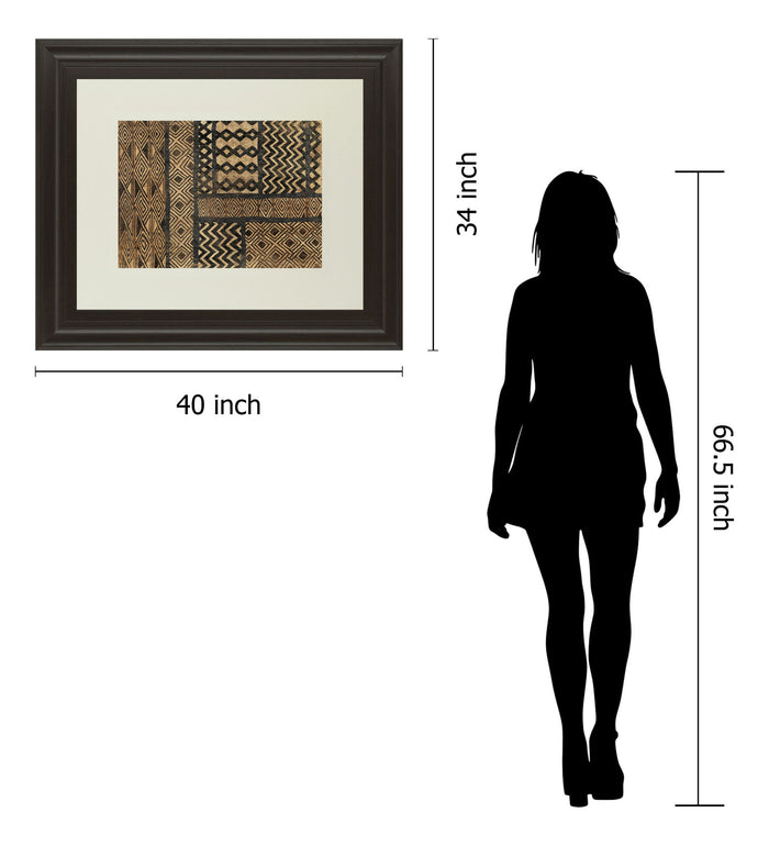 Kuba Abstract By Sue Schlabach - Framed Print Wall Art - Light Brown