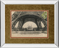 La Base De La Eifel By Wild Apple Studio - Mirror Framed Print Wall Art - Light Brown
