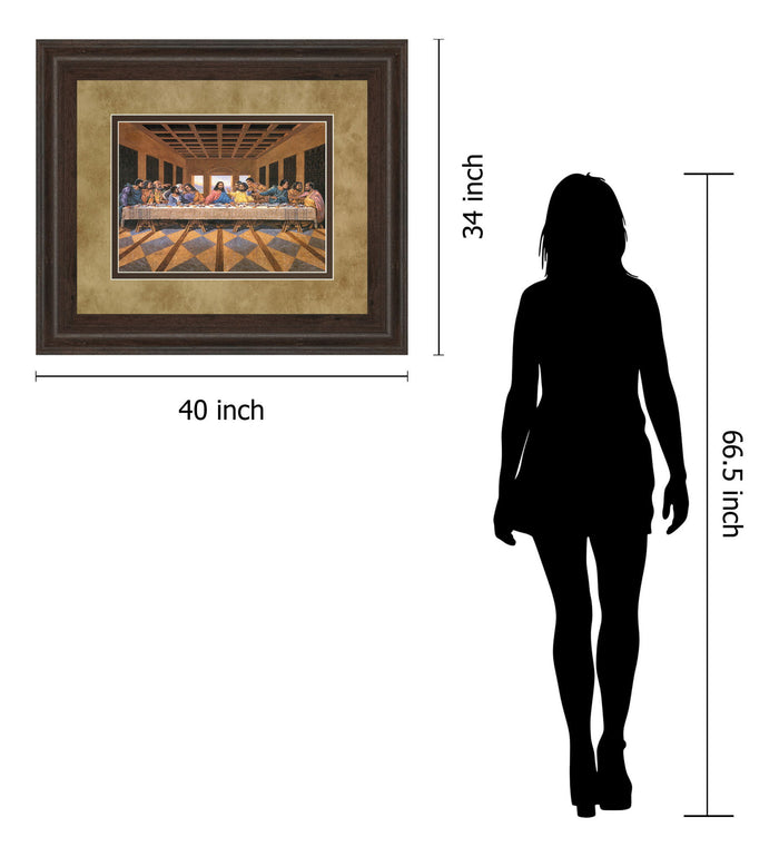 Last Supper (African American) - Framed Print Wall Art - Light Brown