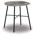 Laverford - Round End Table - Chrome / Black