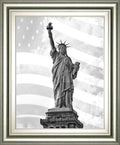 Liberty Flag By Roffman, R. - Framed Print Wall Art - Gray
