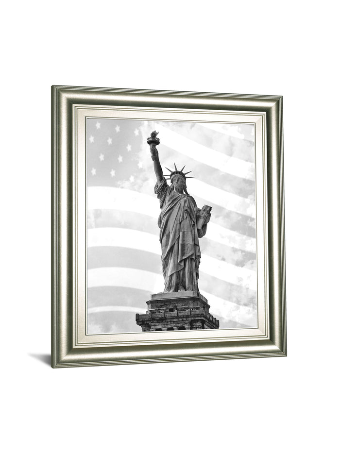 Liberty Flag By Roffman, R. - Framed Print Wall Art - Gray