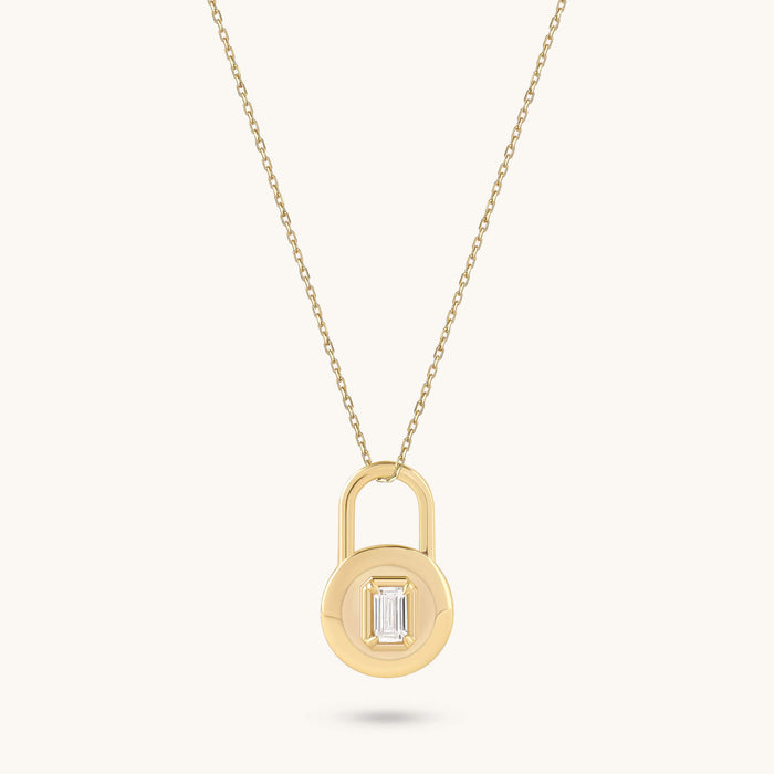 Love Lock Necklace in Gold Vermeil on 925 Sterling Silver