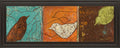 Lovely Birds I By Patricia Pinto - Framed Print Wall Art - Dark Brown