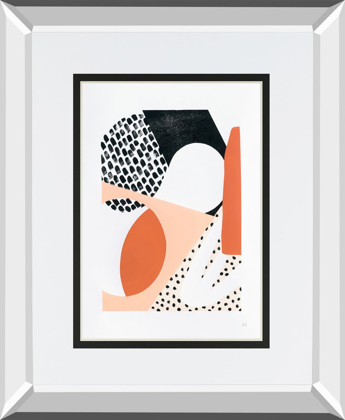 Luminous Tumble I By Laura Marshall Mirrored Frame - White