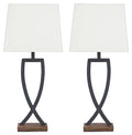 Makara - Metal Table Lamp (Set of 2) - Black / Brown