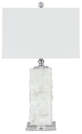 Malise - Alabaster Table Lamp  - White