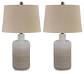Marnina - Ceramic Table Lamp (Set of 2) - Taupe