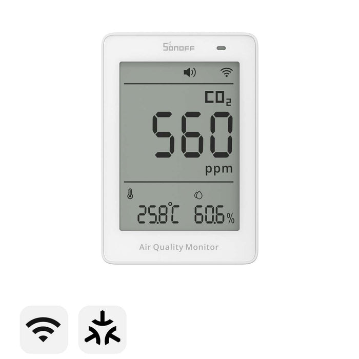 Matter Sonoff AirGuard CO2 Air Quality Monitor - SONLSAWF-08P - Vesternet