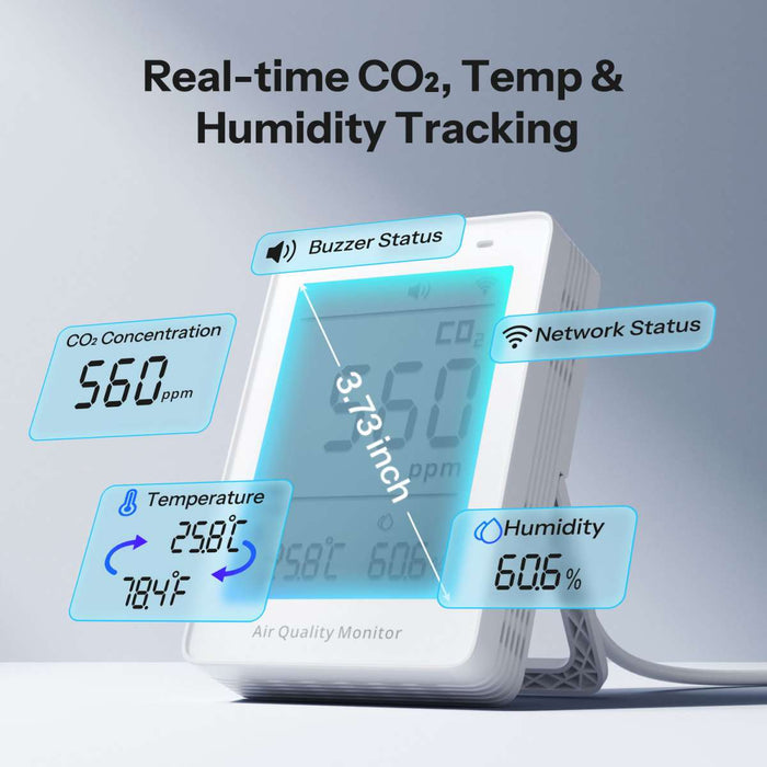 Matter Sonoff AirGuard CO2 Air Quality Monitor - SONLSAWF-08P - Vesternet