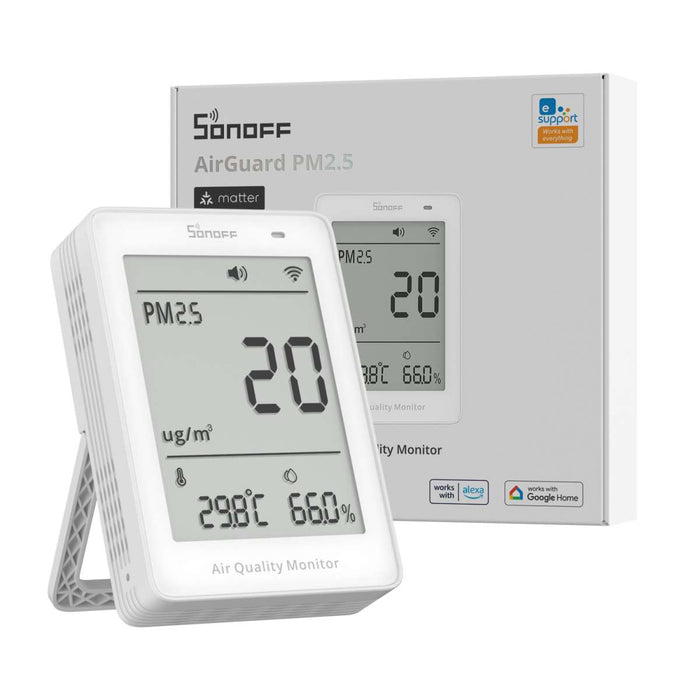 Matter Sonoff AirGuard PM2.5/PM10 Air Quality Monitor - SONLSAWF-07P - Vesternet