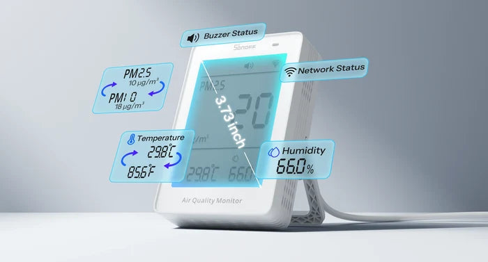 Matter Sonoff AirGuard PM2.5/PM10 Air Quality Monitor - SONLSAWF-07P - Vesternet