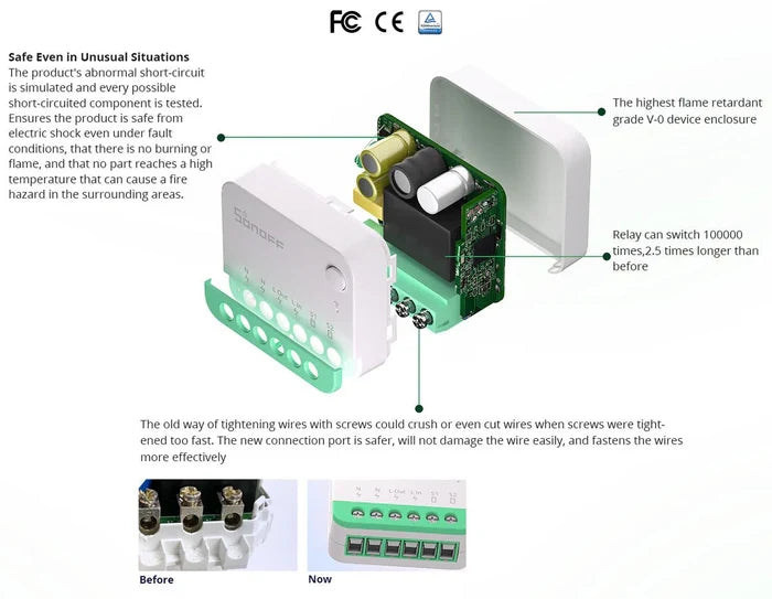 Matter Sonoff MINI Extreme Smart Switch - SONLMINIR4M - Vesternet