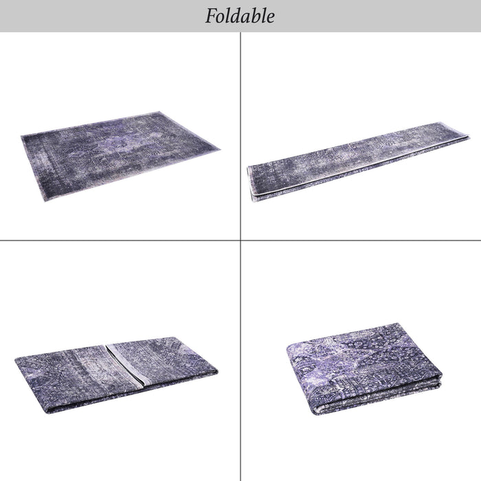 Maval - 8' X 10' Washable Area Rug - Anthracite