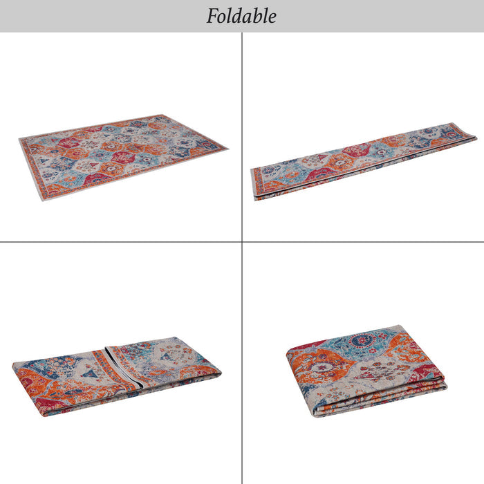Maval - 8' X 10' Washable Area Rug - Cream
