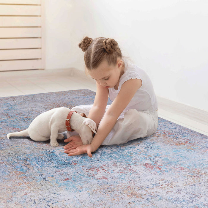 Maval - 8' X 10' Washable Area Rug - Yellow