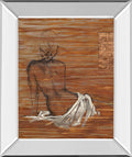Maya By Saro - Mirror Framed Print Wall Art - Light Brown