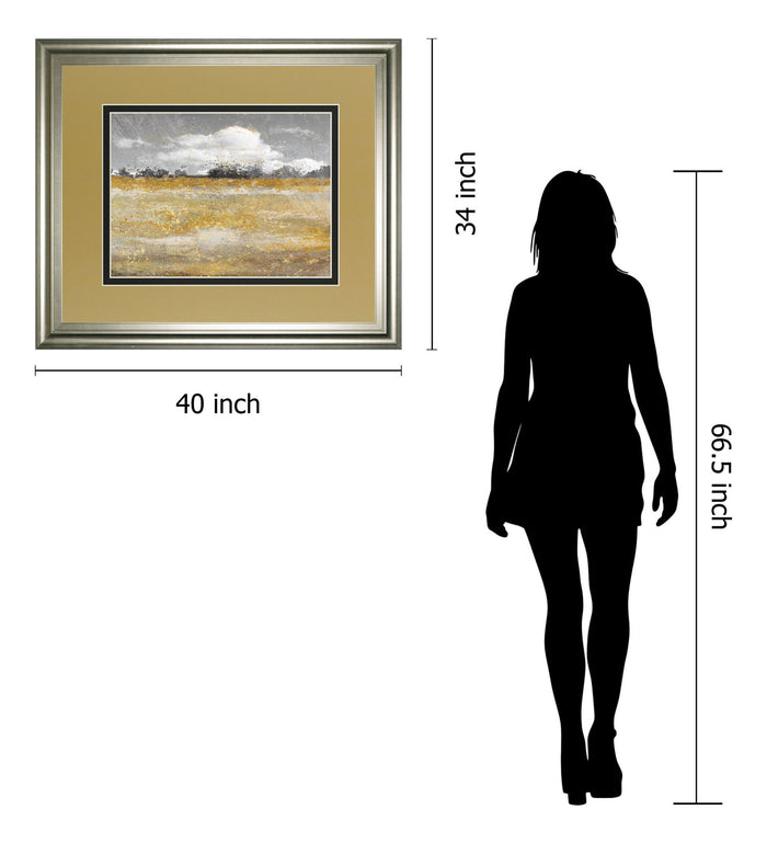 Meadow Shimmer Il By Nan - Framed Print Wall Art - Light Brown